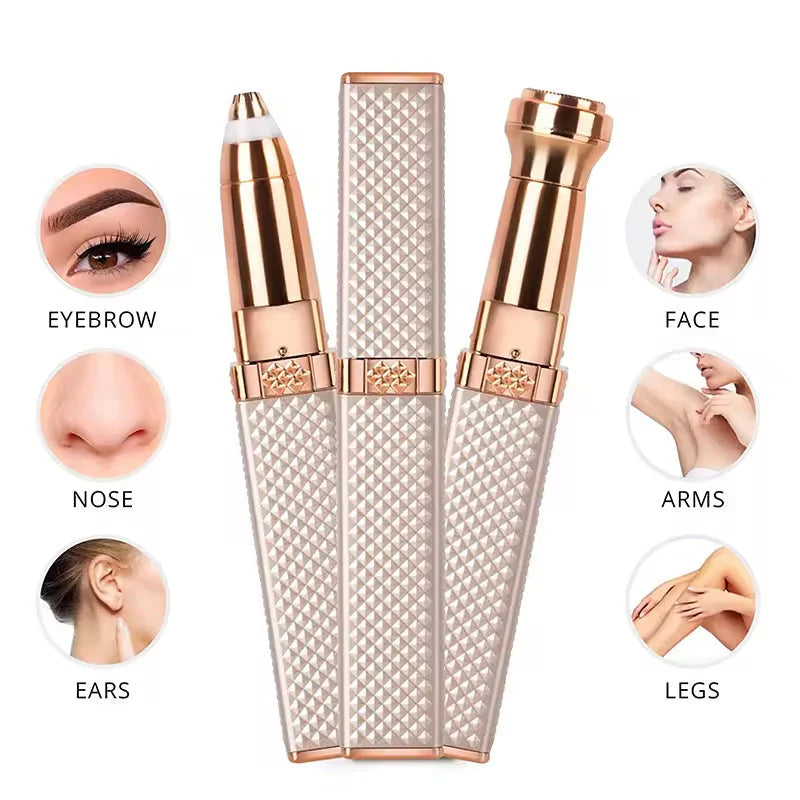 4 In 1 Facial Electric Eyebrow Nose Bikini Hair Trimmer