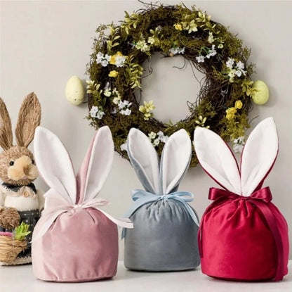 Easter Bunny Velvet Basket