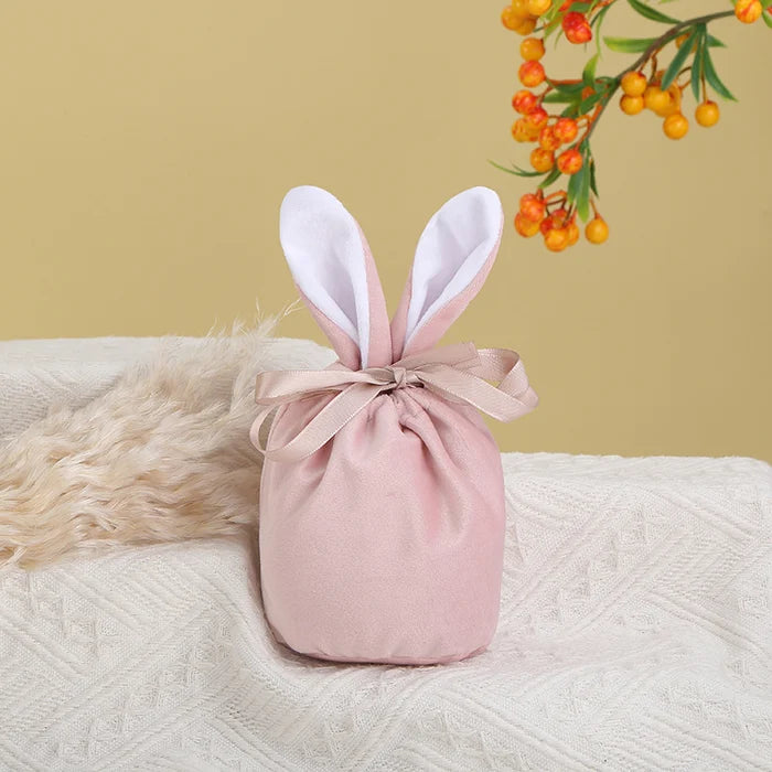 Easter Bunny Velvet Basket