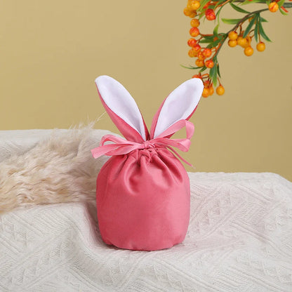 Easter Bunny Velvet Basket