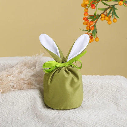 Easter Bunny Velvet Basket